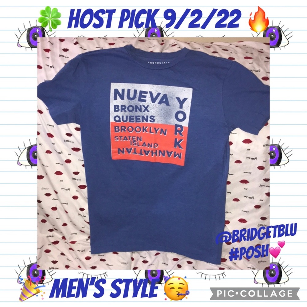 Aeropostale XS blue white and orange tee 💕